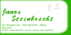 janos steinbrecht business card